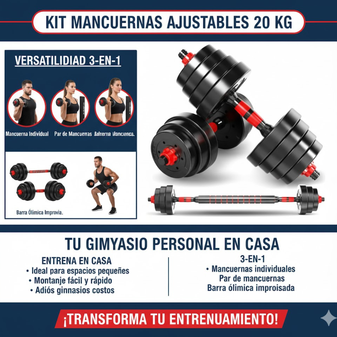Kit de Mancuernas 20 KG